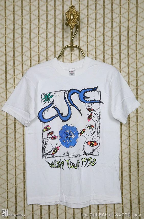 British Rock Band Vintage 1992 The Cure Wish Tour Concert T-shirt