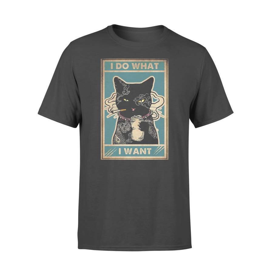 I Do What I Want Black Cat Tattoo Shirt