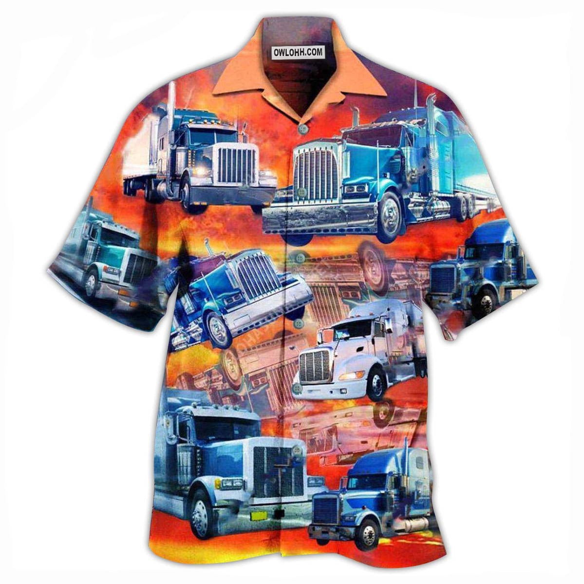 Truck Real Men Drive Big Trucks In The Sunset – Hawaiian Shirt  – Owl Ohh