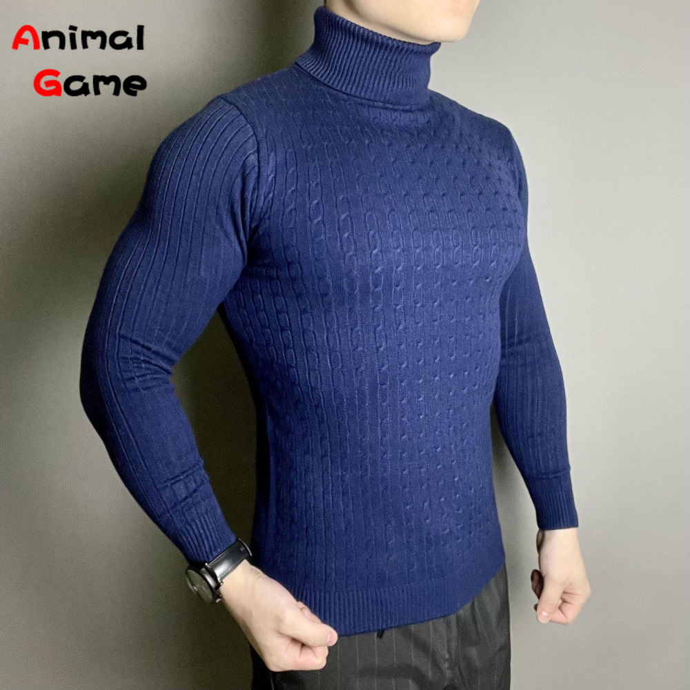 Winter Turtleneck Warm Sweater Casual Men’s Rollneck Knitted Keep Men Jumper Knit Woolen Pullover Sport Outdoor Yoga Top alx