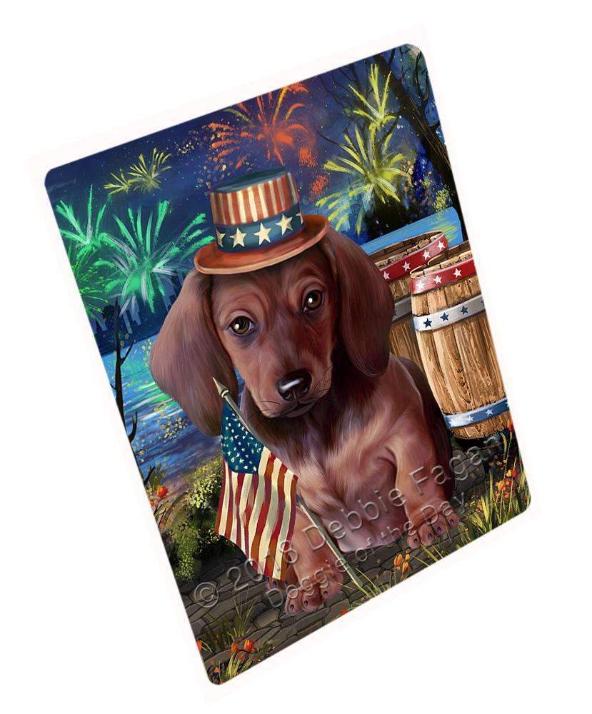 4Th Of July Independence Day Fireworks Dachshund Dog At The Lake Blanket Blnkt74739