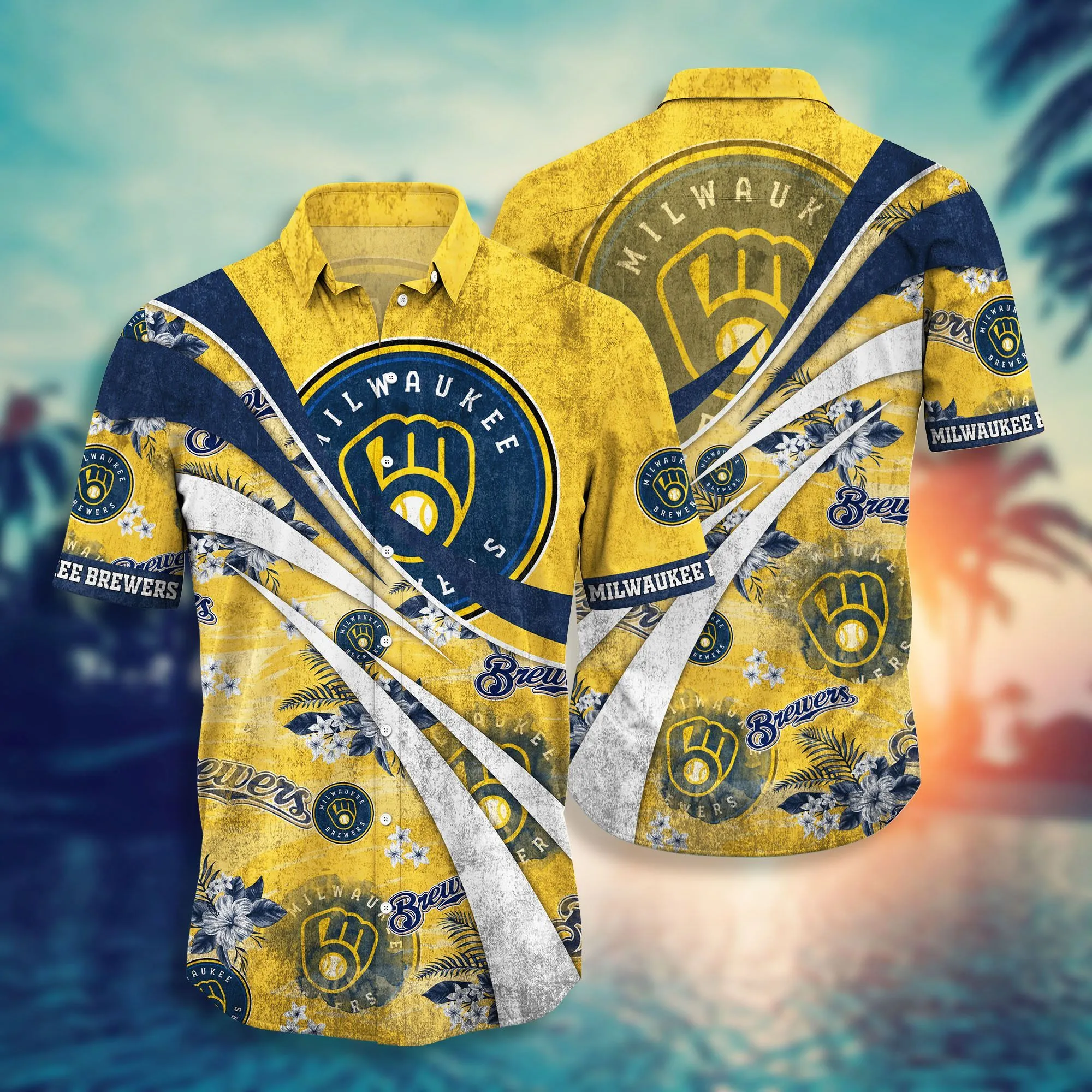 Unifinz Milwaukee Brewers Hawaiian Shirt Milwaukee Brewers Symbol Old Vintage Hawaii Shirt Milwaukee Brewers Aloha Shirt 2022