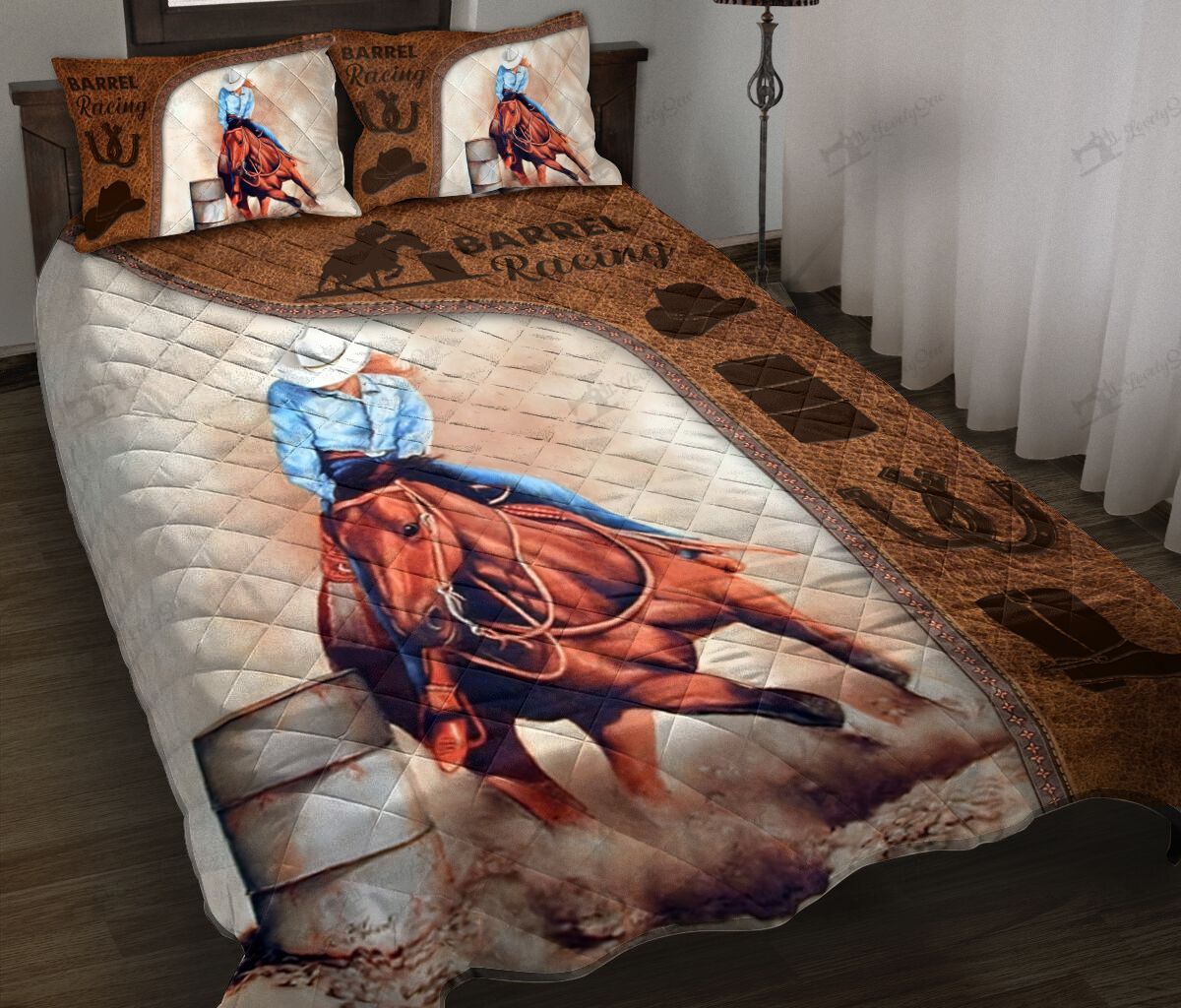 Barrel Racing Quilt Bed Set & Quilt Blanket TRE20120703-TRQ20120703