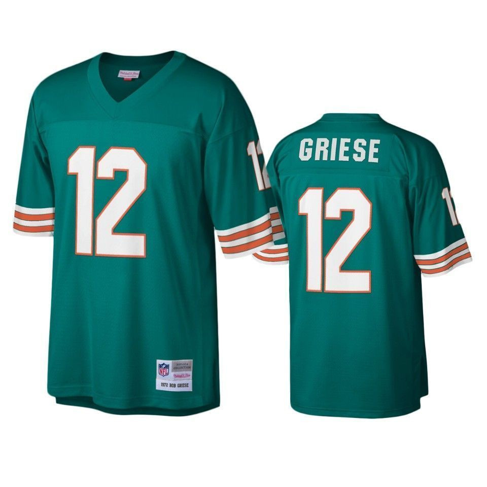 Miami Dolphins Bob Griese Aqua Legacy Replica 3D Jersey