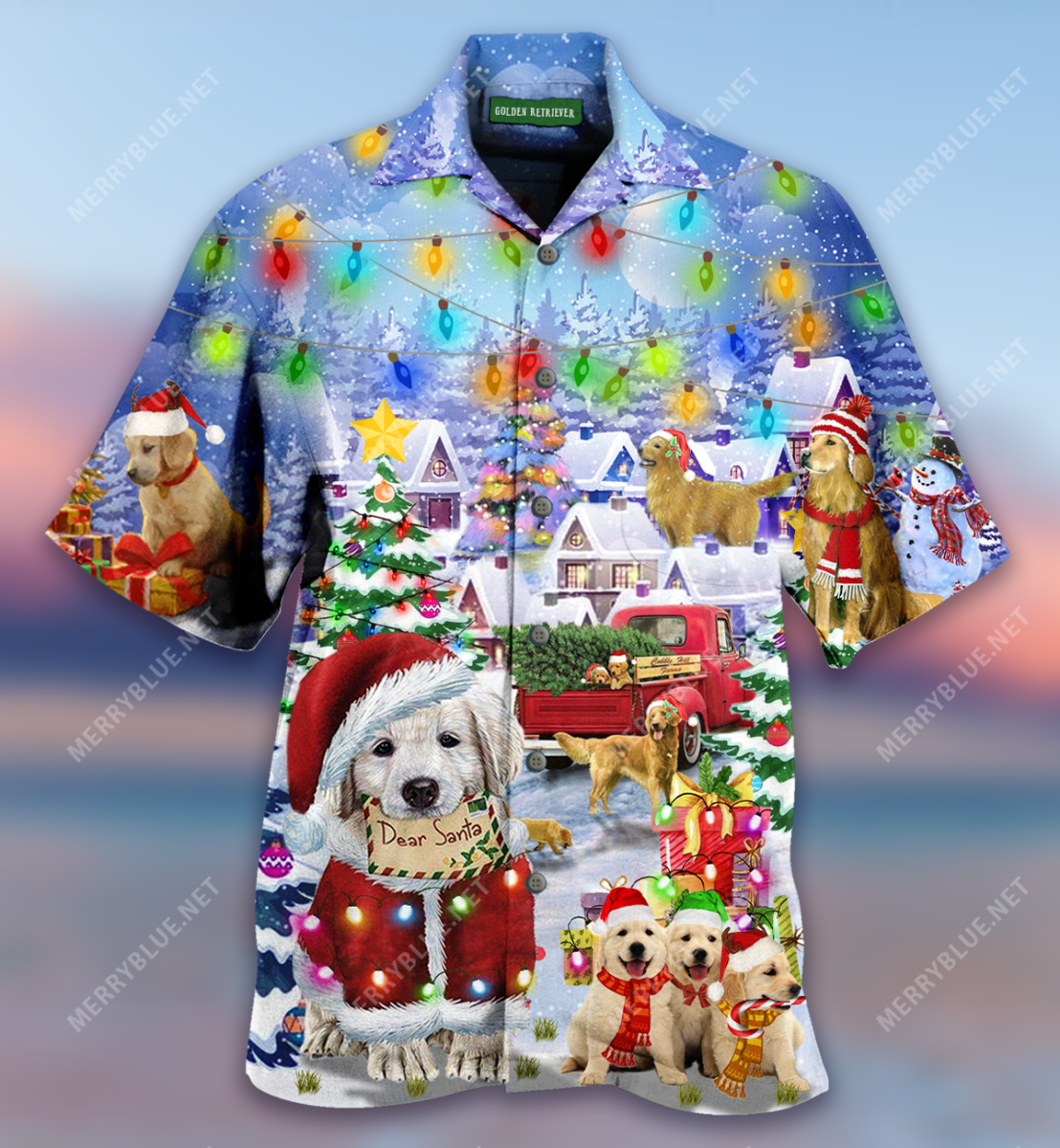 Golden Retriever Is Family Christmas Unisex Hawaii Shirt Ha107812