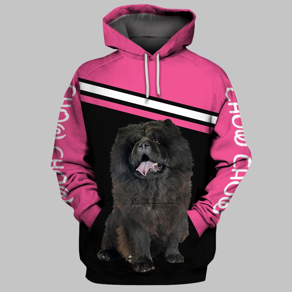 Black Chow Chow Alone Together 3D Full Printing Hoodie And Polo Shirt