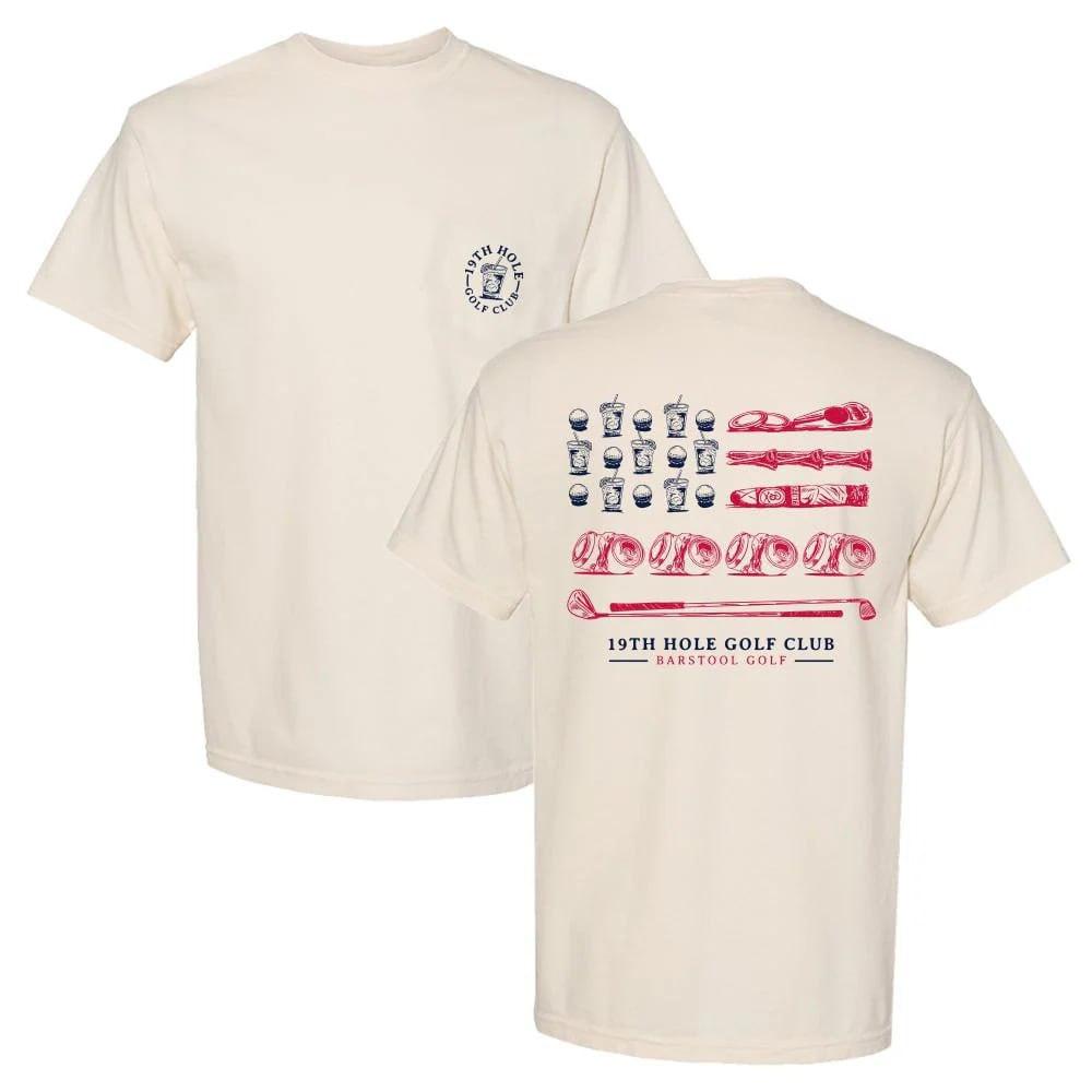 19th Hole Golf Club Flag T-Shirt, 4th of Jully Shirt, Father Day’s Gifts