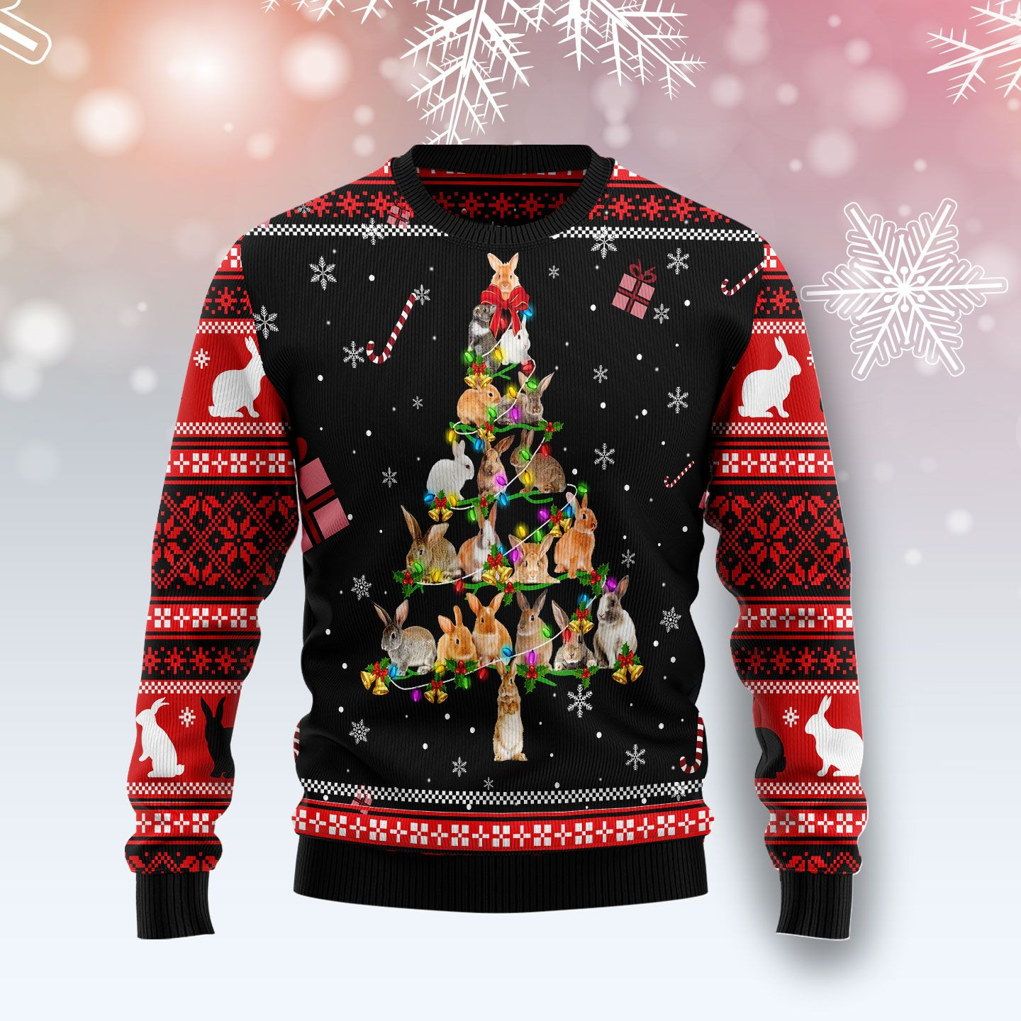 Rabbit Pine Christmas Ugly Christmas Sweater | For Men & Women | Adult | Us4239