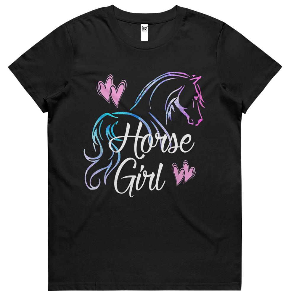 Horse Girl Love Horses Riding Rider Gift Womens Tshirts