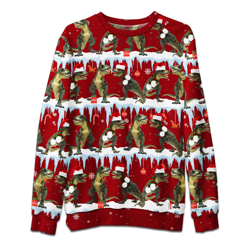 Unisex Christmas Dinosaur Sweatshirt