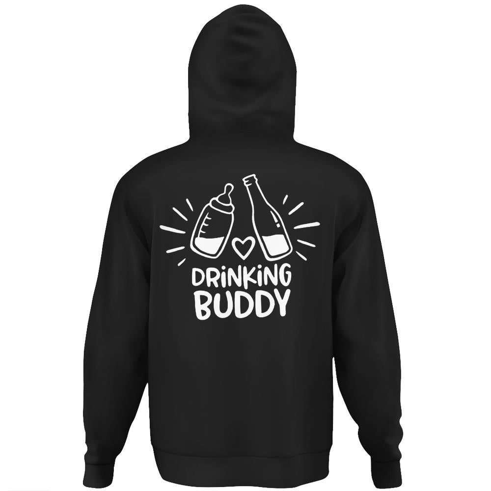 Father’S Day Gift, Drinking Buddy Of Daddy, Baby Onesie, Dad And Baby Matching Outfit Hoodie Print On Back