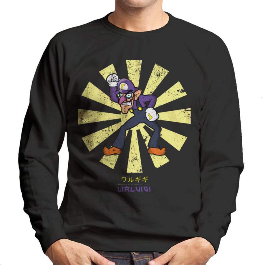 Waluigi Retro Japanese Super Mario Men’s Sweatshirt