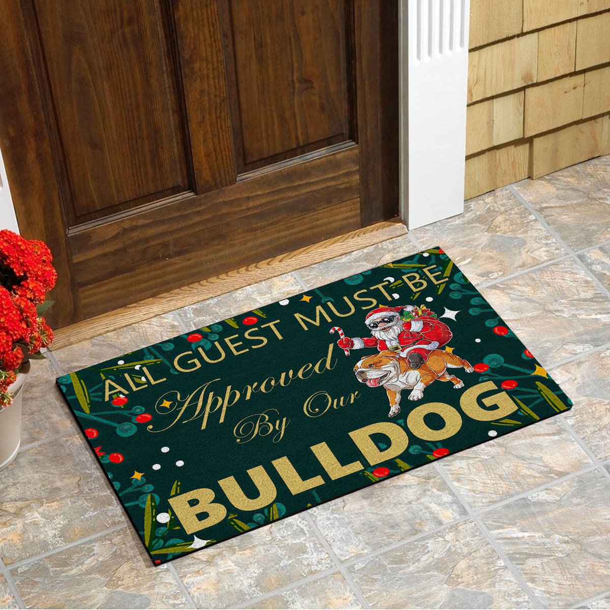 U English Bulldog Christmas 3D All Over Printing Doormat