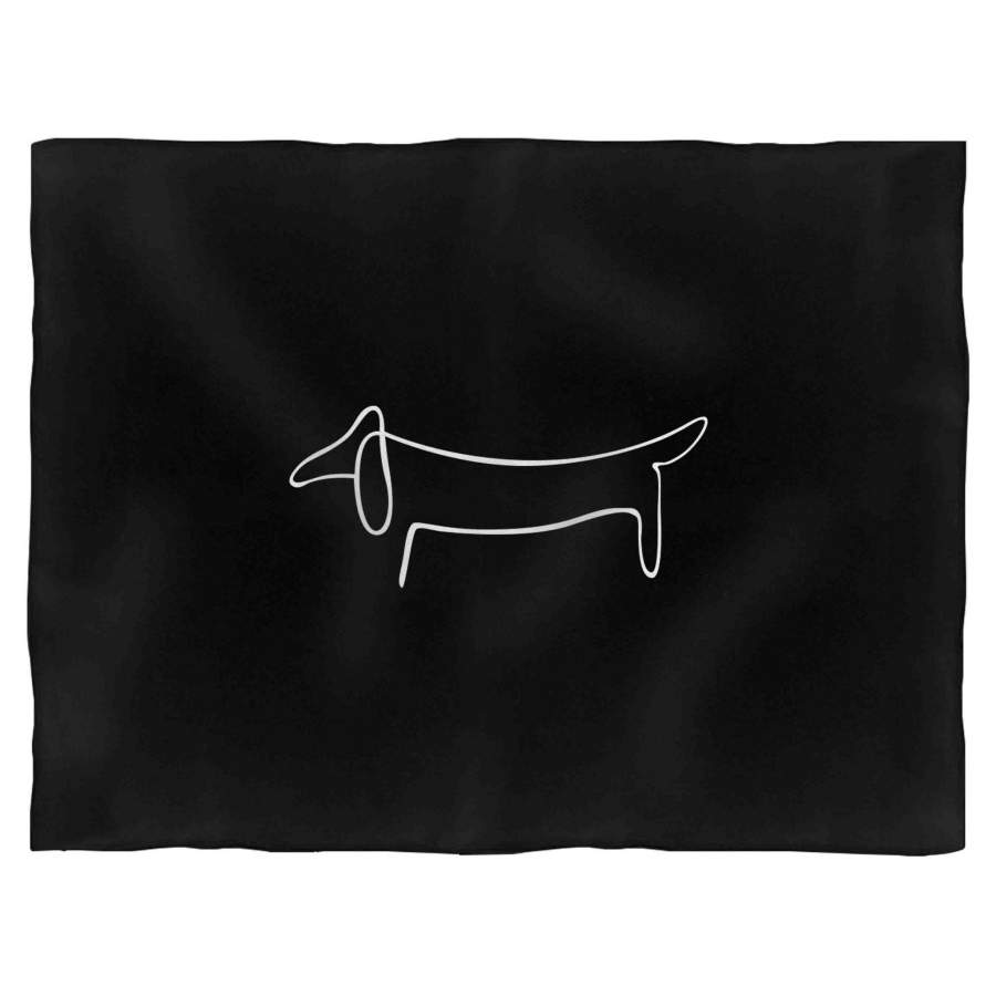 Dachshund Picasso Art Weiner Dog Pet Rescue Love Heart Adopt Puppy Blanket