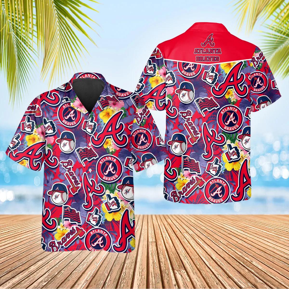 Pattern Atlanta Braves Hawaiian Shirt, Atlanta Braves Aloha Shirt