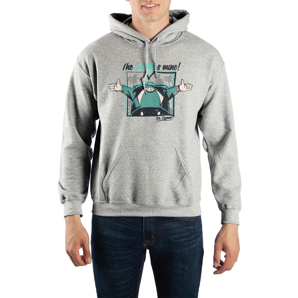 Dr. Eggman Sonic The Hedgehog Grey Hoodie