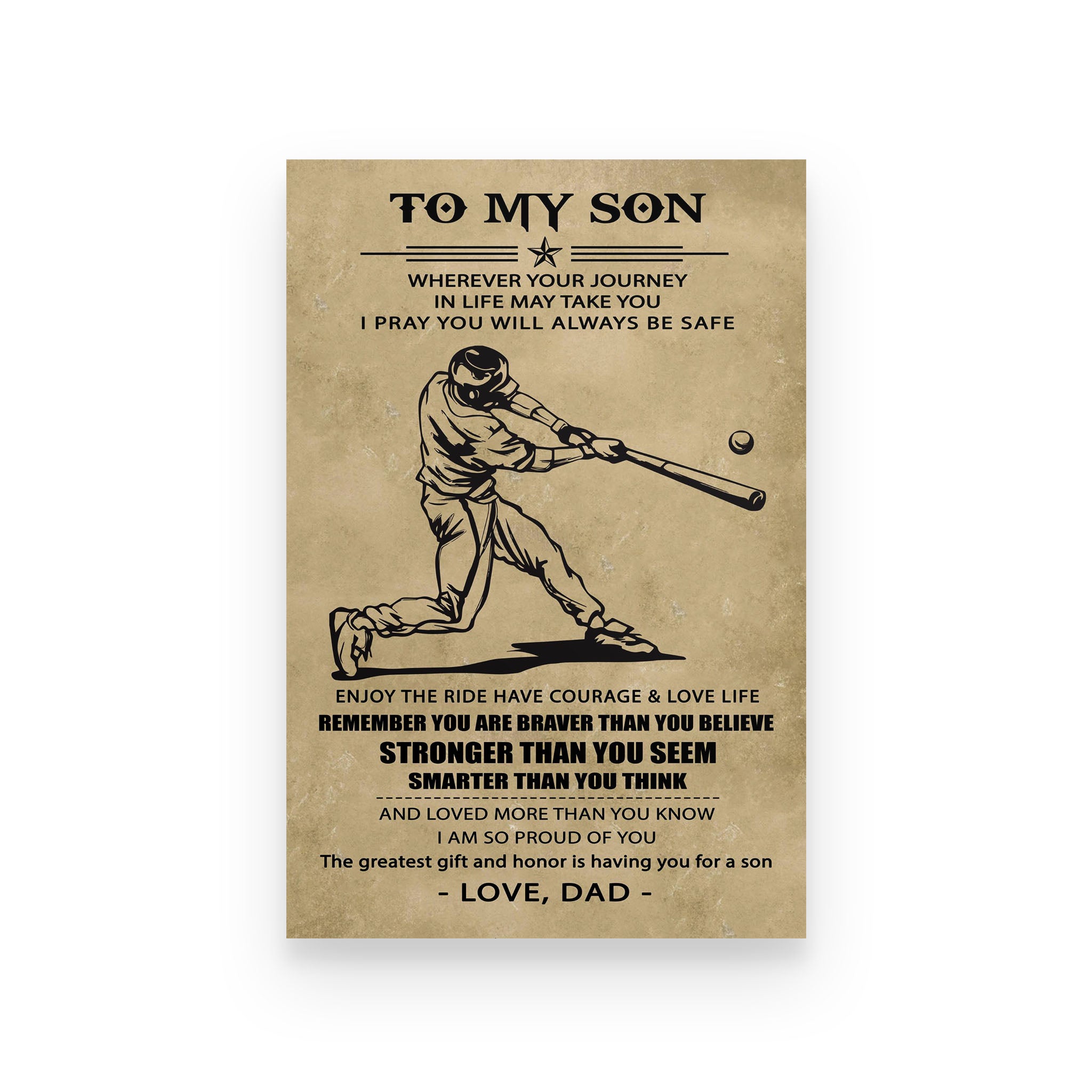 baseball poster dad to son i am so pround of you