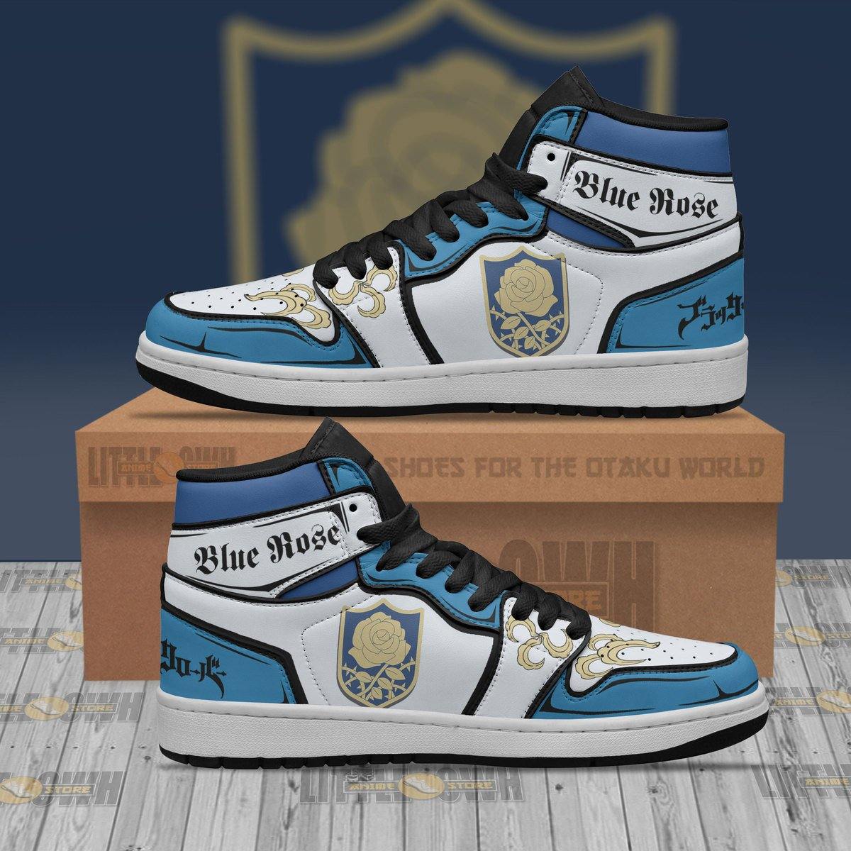 Blue Rose Jd Sneakers Custom Black Clover Anime Shoes