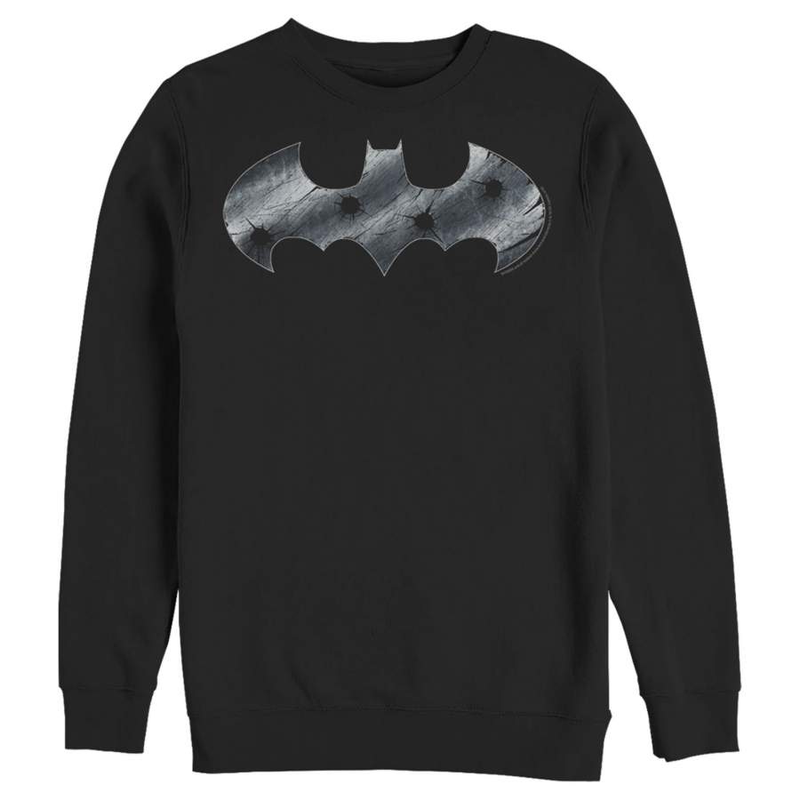 Batman Men’s Steel Scars Logo  Sweatshirt