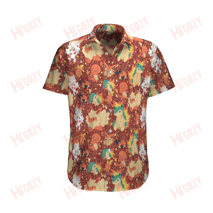 Higozy Fire Type Hawaii Sleeve Shirts Hawaii For Men Ha54935