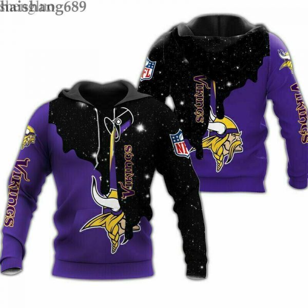 Minnesota Vikings Hoodies Football Sports Hooded Sweatshirt Pullover