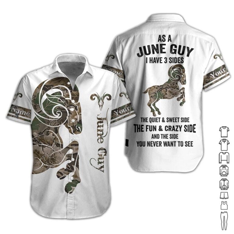 June Guy Custom Name Hawaii Shirt For Men Women Adult Ha68860