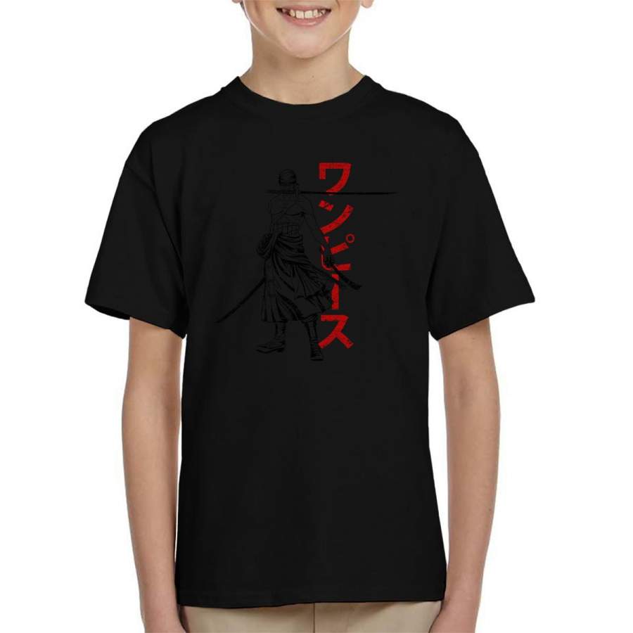 Pirate Hunter Kanji One Piece Kid’s T-shirt