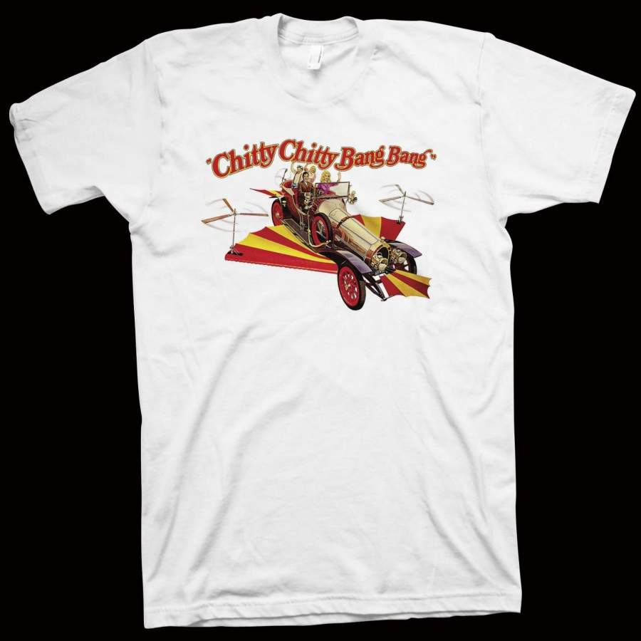 Novelty Vintage Classic Fantasy Chitty Chitty Bang Bang T-Shirt Short Sleeve Street Style High Quality Cotton Shirt