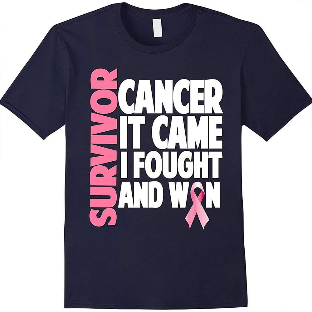 Breast Cancer Shirts, It Came I Fought & I Won Breast Cancer Survivor Shirts