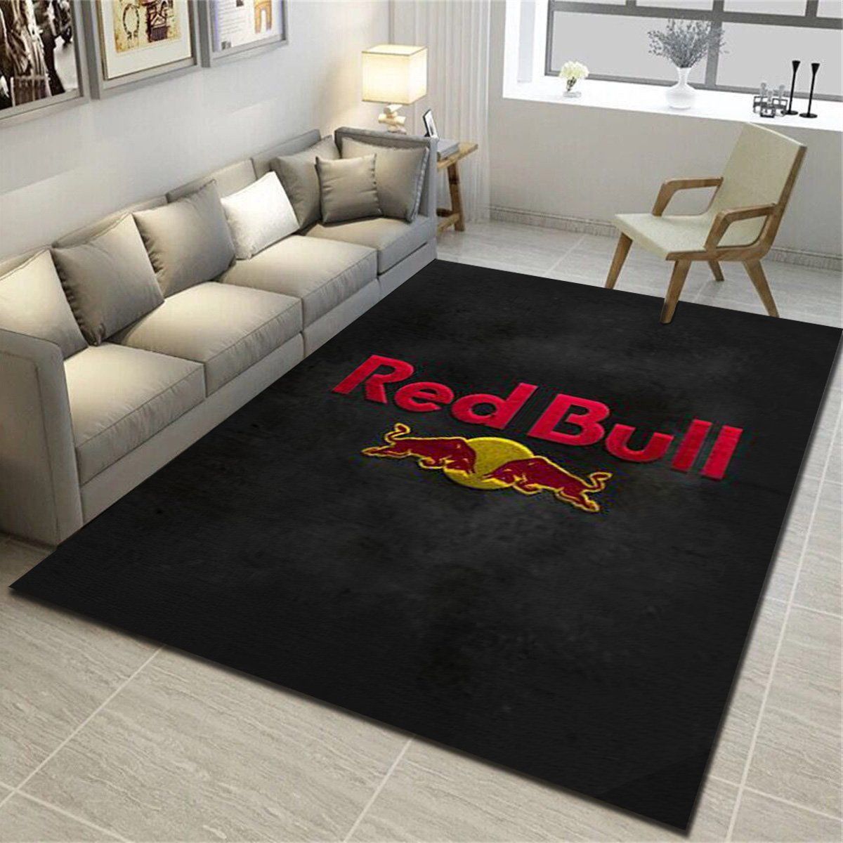 Red Bull Logo Area Rugs, Living Room Carpet, Floor Mat Home Decor