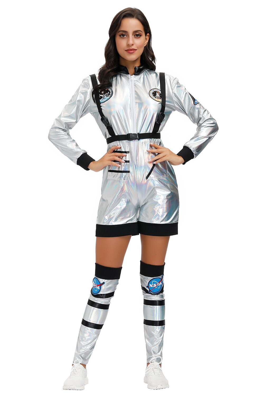 Astronaut Costumes Cosplay Holiday Women Alien Spaceman Clothes for Adult Halloween Party Jumpsuit alx