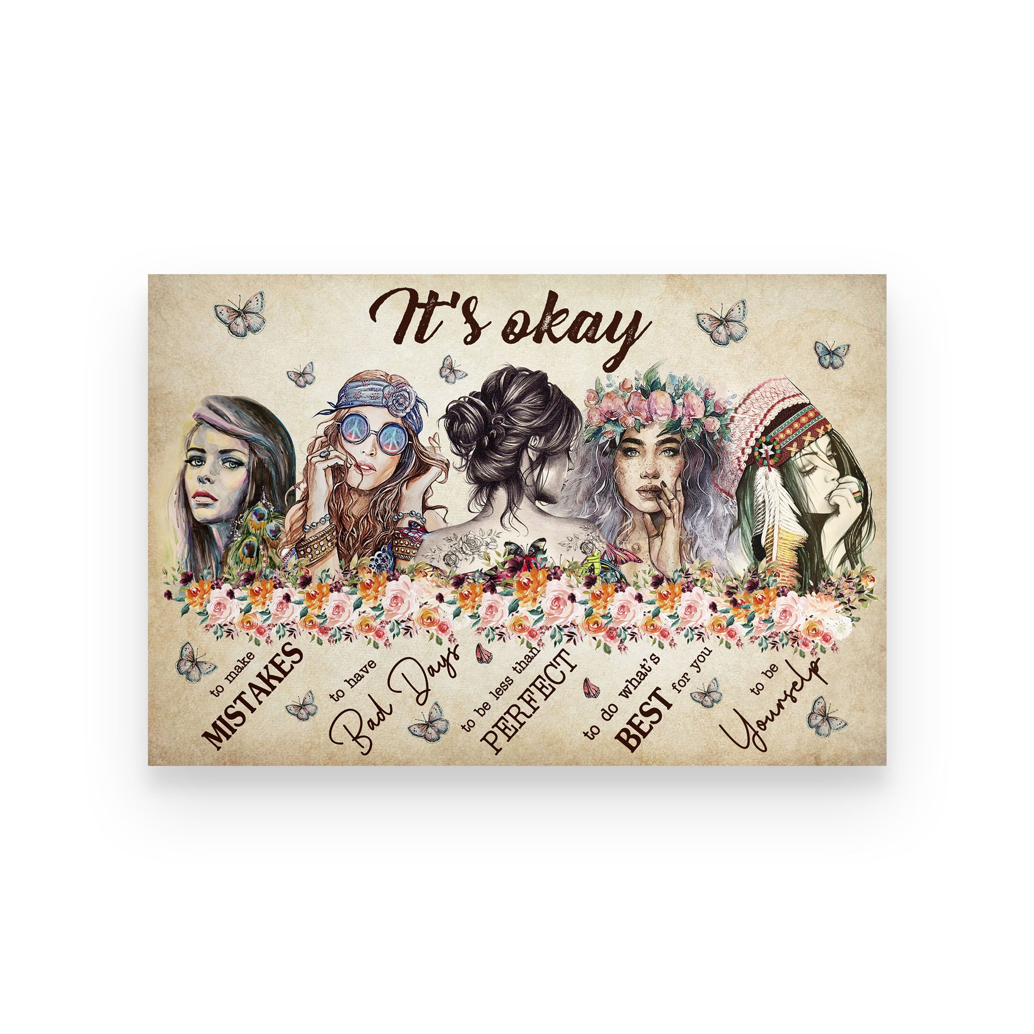 Hippie Girl It’S Okay Poster