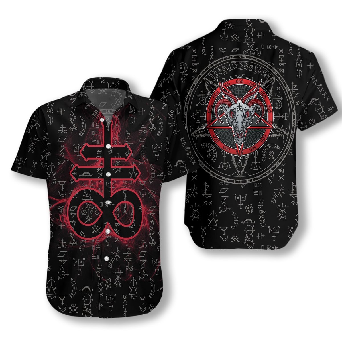 Satanism Magic Circle Hawaii Shirt Unisex Full Size Adult Colorful Ha38430