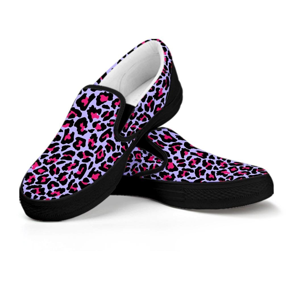 Neon Leopard Men’S Slip On Sneakers