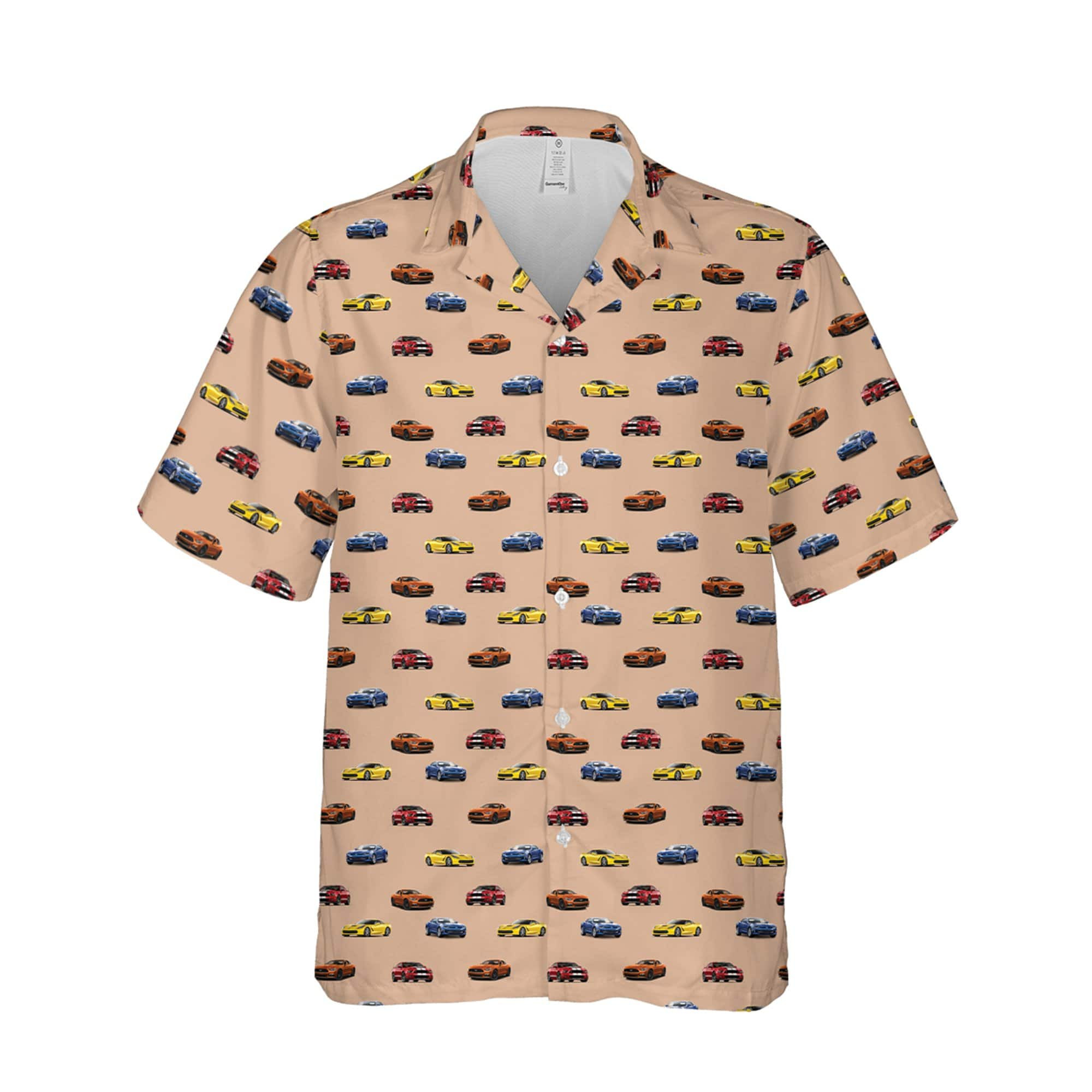 Sport Cars Seamless Pattern Unisex Hawaii Shirts Ha20066