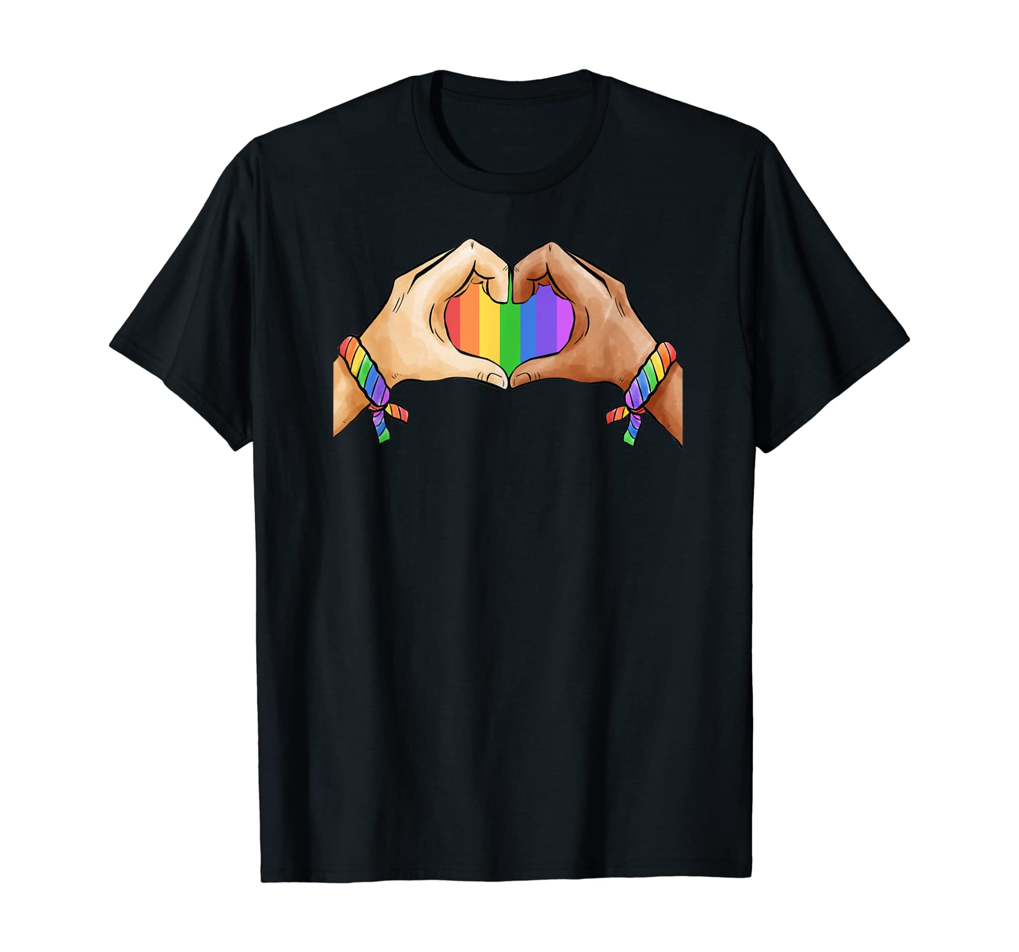 Gay Pride Clothing Lgbt Rainbow Flag T Shirt Tee Heart Unity