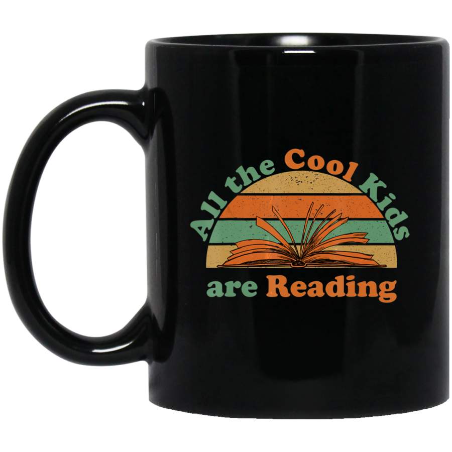 All the Cool Kids are Reading Retro Vintage Sunse Coffee Mug