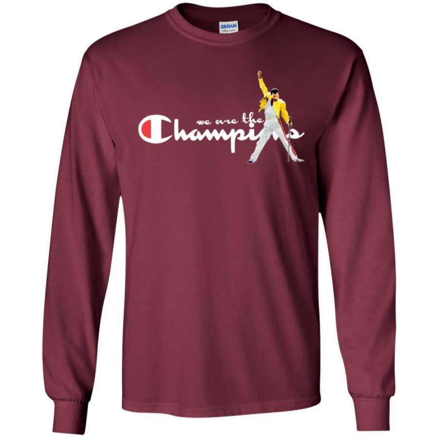 We Are The Champions Freddie Mercury W Long T Shirt Redditprint Store 