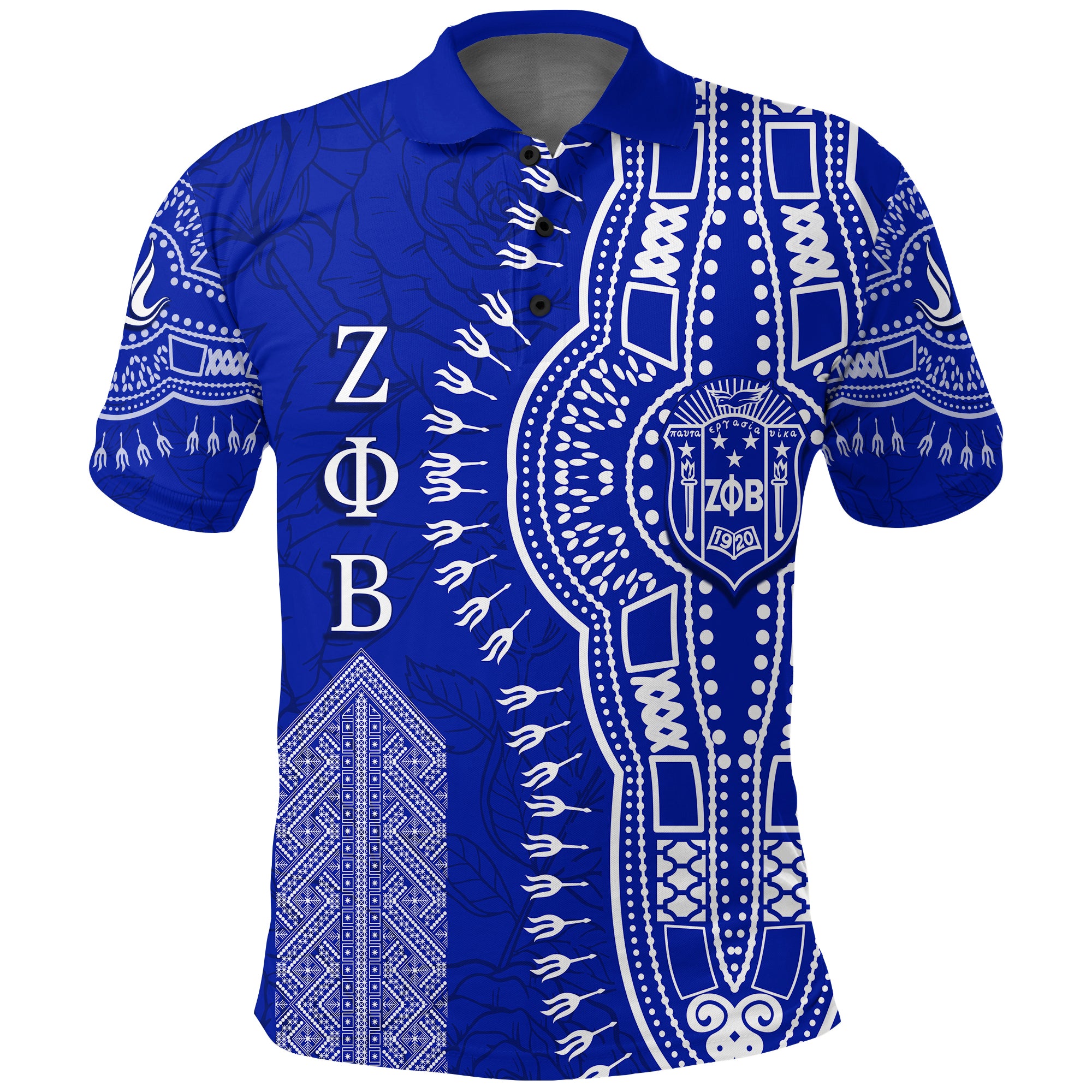 Zeta Phi Beta Personalized Polo Shirt Zphib Dashiki Design Lt7