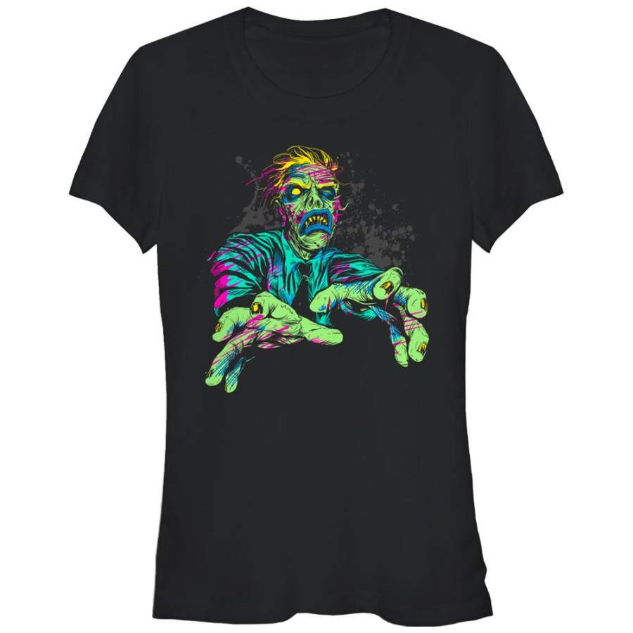 Lost Gods Junior’s Halloween Zombie Attack  T Shirt Black