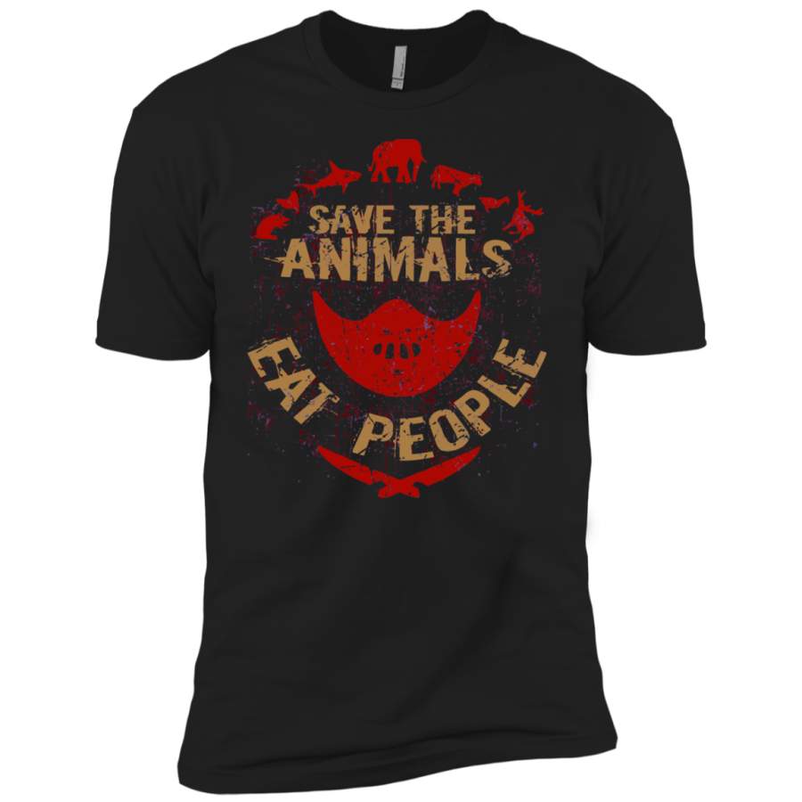 save the animals, EAT PEOPLE Boys’ Cotton T-Shirt