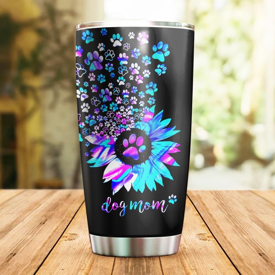 Customized Dog Flower Tumbler