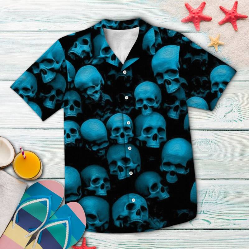 Awesome Skull Art Hawaii Shirt Ha100357