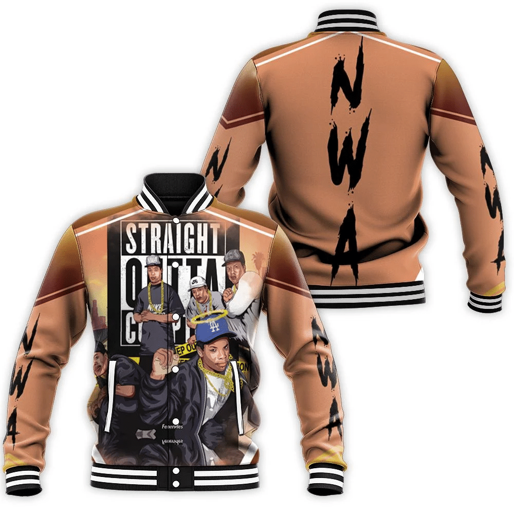 Nwa Members Straight Outta Compton Baseball Jacket For Men Women