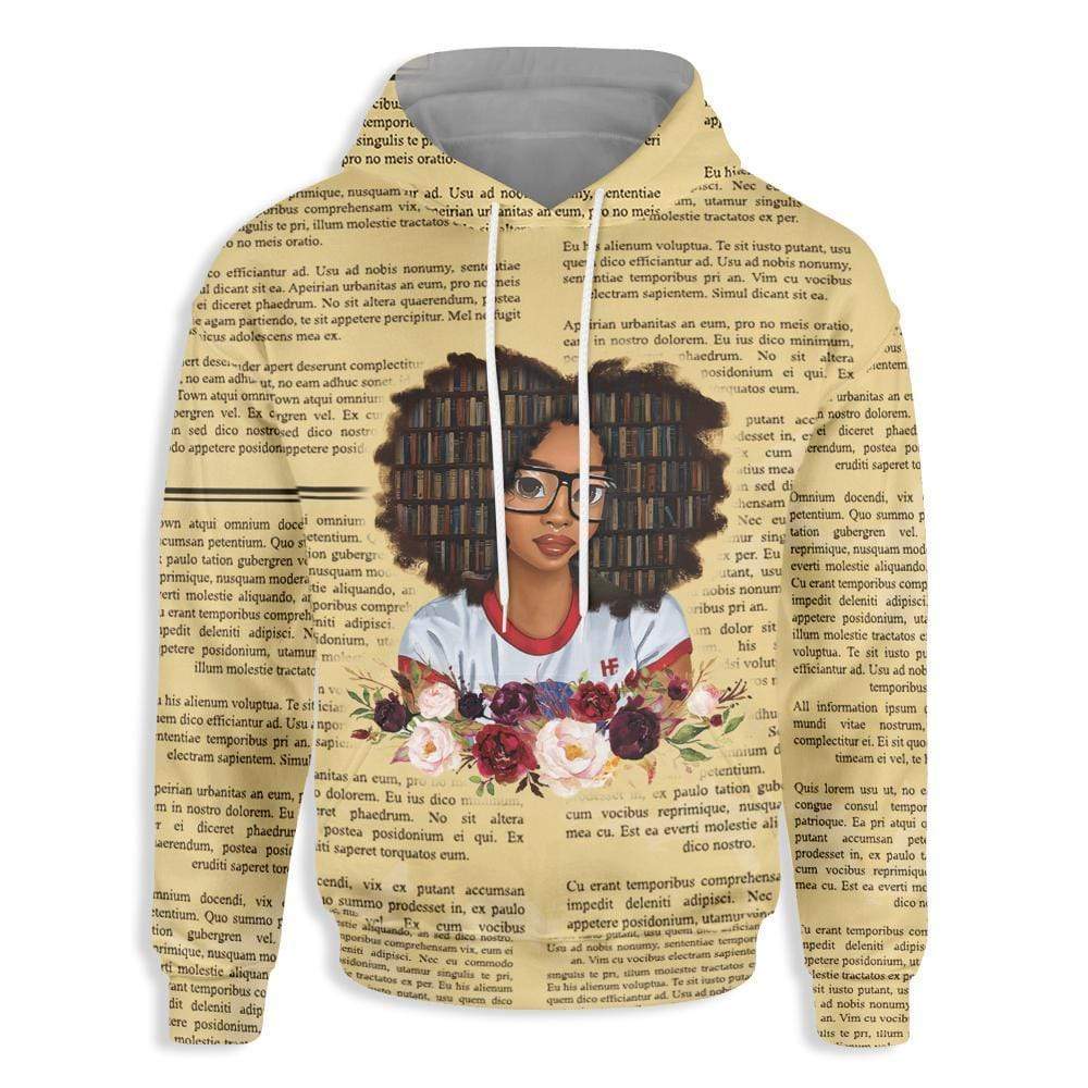 Power Of A Girl Who Love Reading Books Hoodie 3D