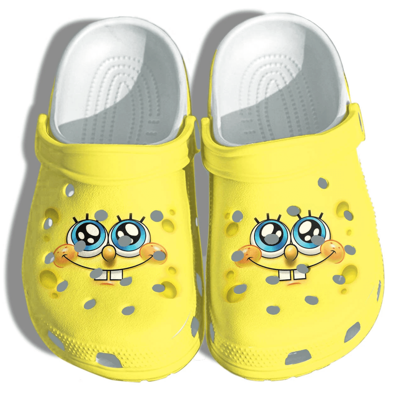 Sponge Cute Clogs Shoes – Sponge Funny Face Beach Clogs Gifts For Men Women Birthdays Day 2022 For Kids