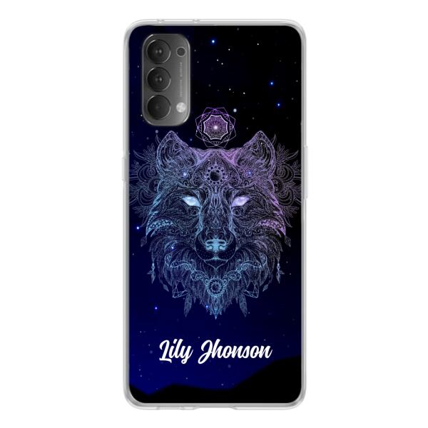Custom Personalized Wolf Mandala Phone Case – Best Gift For Wolf Lover’S – Case For Huawei And Oppo – Tomo90