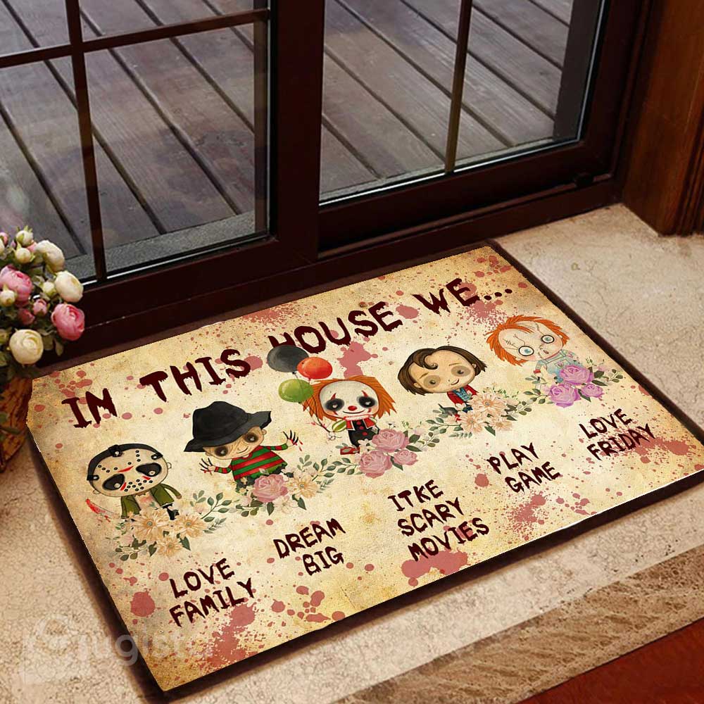 In This House We Horror Family Halloween 01 All Over Printing Doormat Pre2368