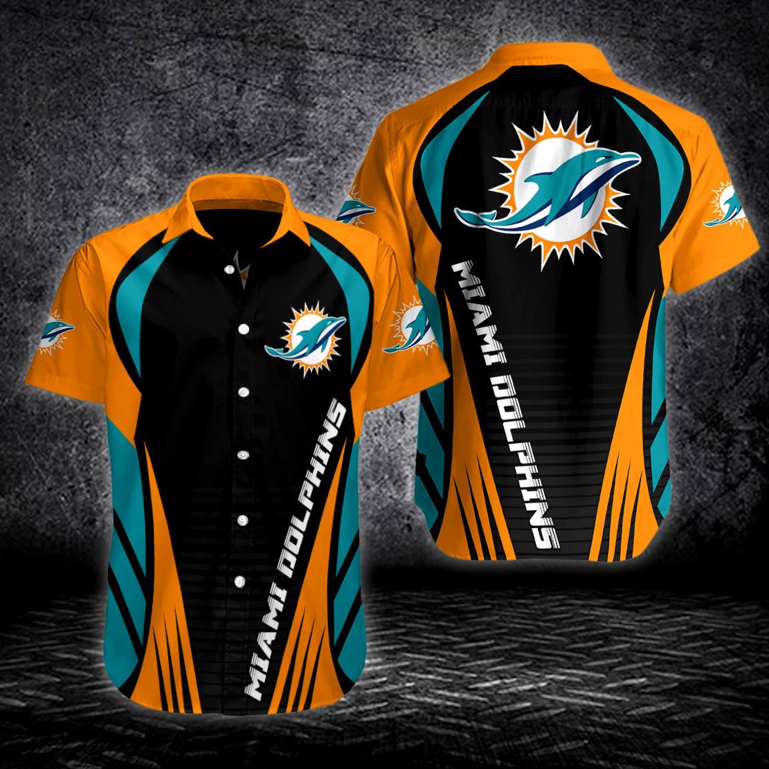 Miami Dolphins Button Shirts Bg540