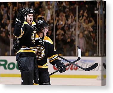 Pittsburgh Penguins V Boston Bruins Bruce Bennett Canvas Print